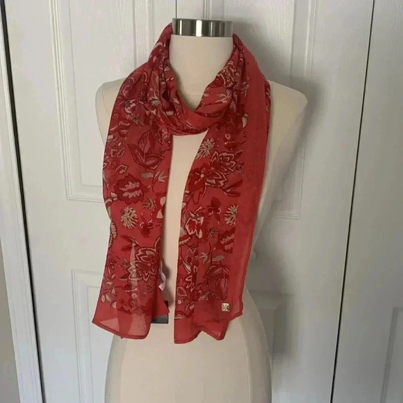 Liz Claiborne pink printed scarf NWT - Picture 2 of 9